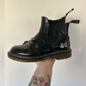 Dr.martens x needles black snaffle smooth leather Chelsea boots Mens 7/Womens 8